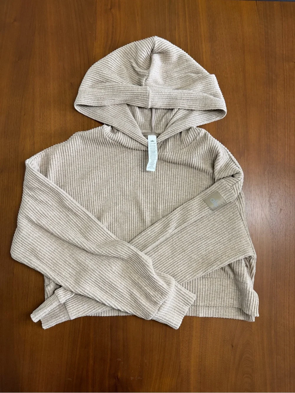 alo Muse Hoodie Size Small Gravel Heather